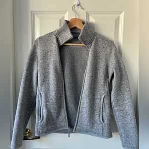 Aritzia Golden Marl Grey Regulate Zip Up Jacket